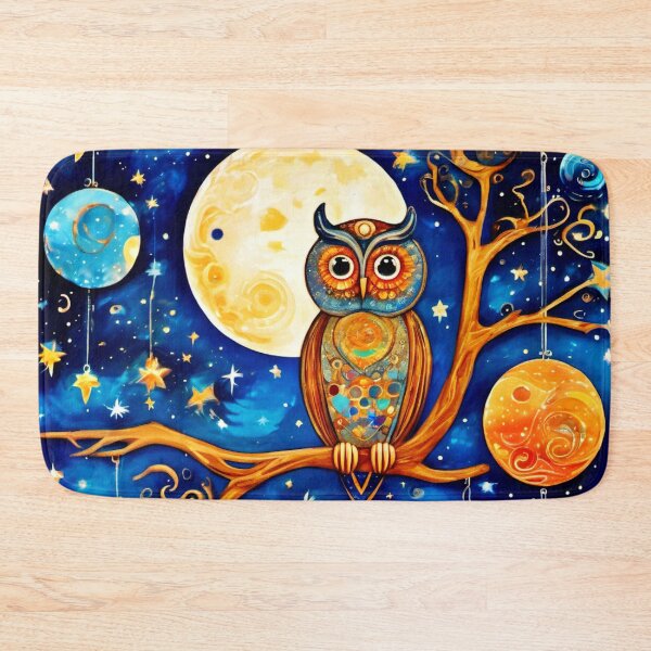 Item preview, Whimsical Owl Celestials: Stars, Moon, Planets designed and sold by Health And Fitness Posts e-Store.