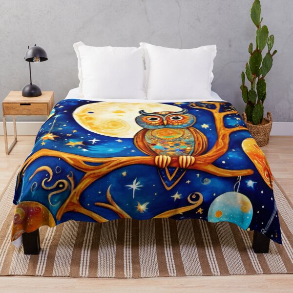 Item preview, Whimsical Owl Celestials: Stars, Moon, Planets designed and sold by Health And Fitness Posts e-Store.