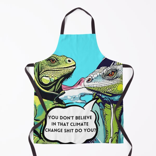 Item preview, Pop Art Pop Culture Climate Change Political Whimsical Iguana Parody designed and sold by Wolvescreate.