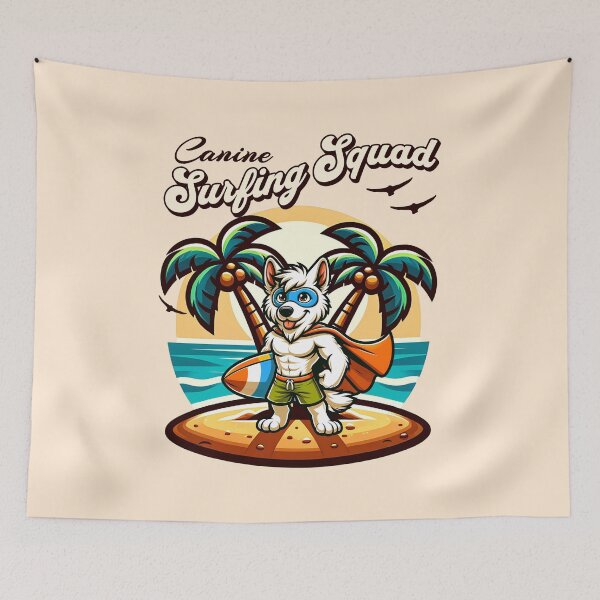 Item preview, Surfing Dog designed and sold by RockBeeDesigns.