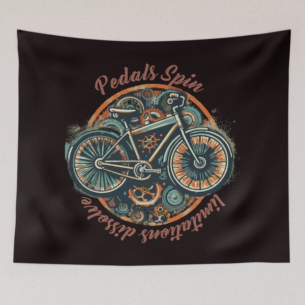 Item preview, Pedals Spin, Limitations dissolve  - MTB - Bike - Fun Sports Prints  designed and sold by PosiPrints.