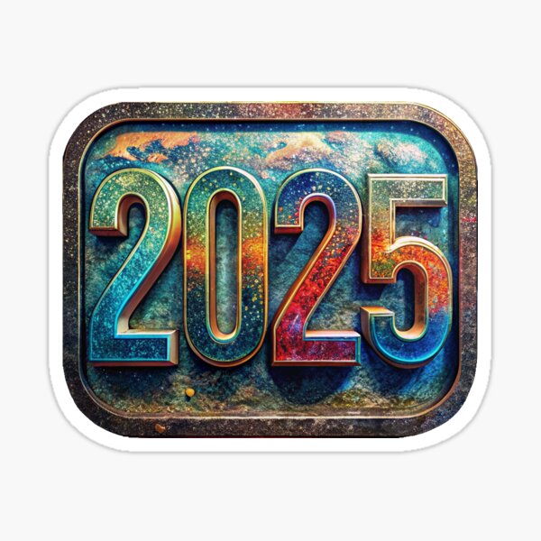 Item preview, 2025 Happy New Year Sticker designed and sold by TroveVault.