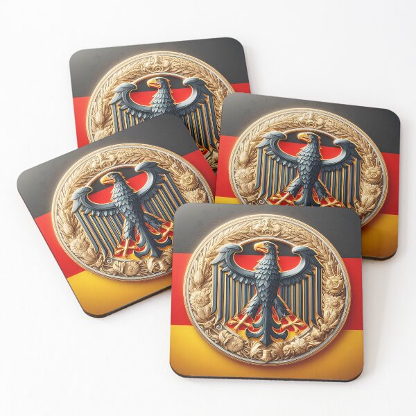 Item preview, Federal eagle on black, red, gold designed and sold by Sascha-Heiko.