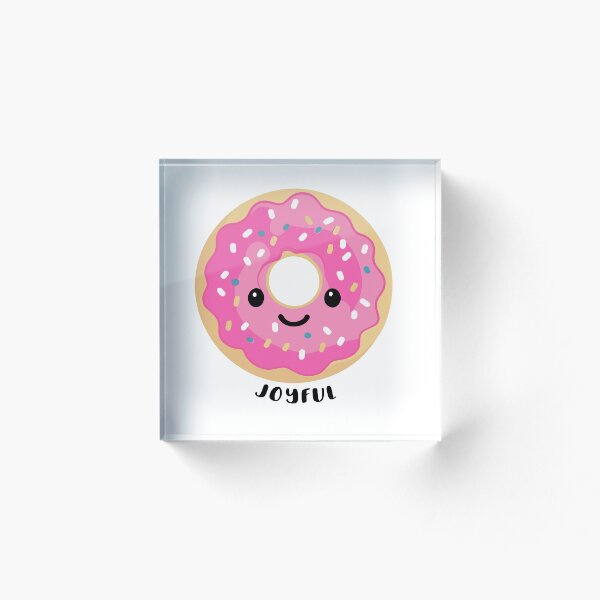 Item preview, Pegatina linda alegre de donut, estilo kawaii designed and sold by NatalkaP.