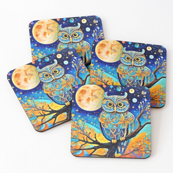 Item preview, Enchanting Owl Perched: Celestial Beauty designed and sold by Health And Fitness Posts e-Store.