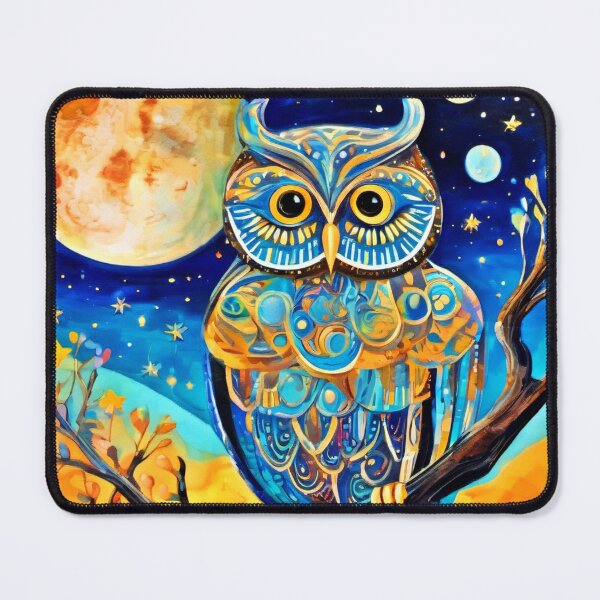 Item preview, Enchanting Owl Perched: Celestial Beauty designed and sold by Health And Fitness Posts e-Store.