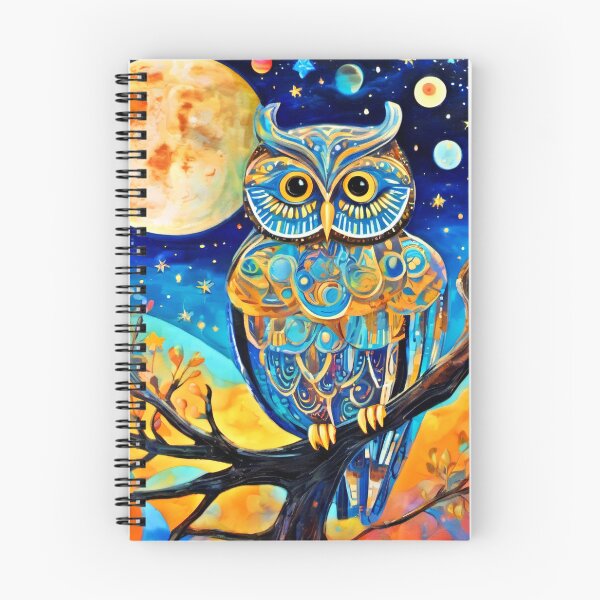 Item preview, Enchanting Owl Perched: Celestial Beauty designed and sold by Health And Fitness Posts e-Store.