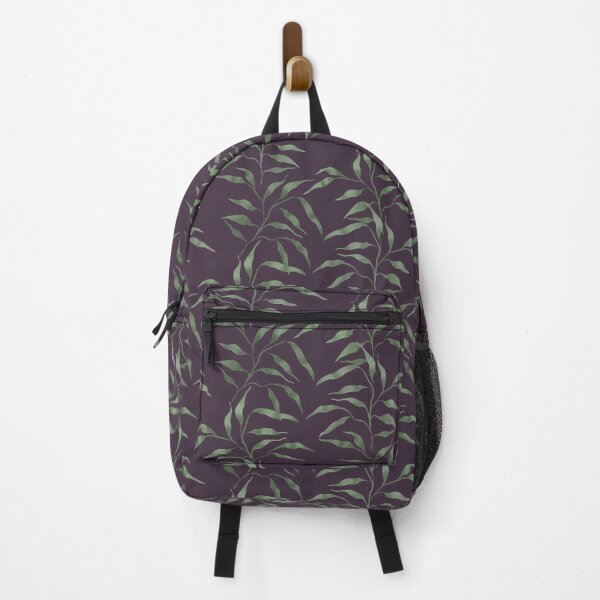 Item preview, Jungle leaf branches blender on a deep plum purple background designed and sold by JasmineGDesigns.