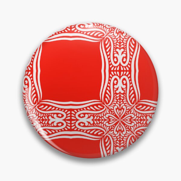 Item preview, Red and white pattern decorative paint  designed and sold by lex-sky.