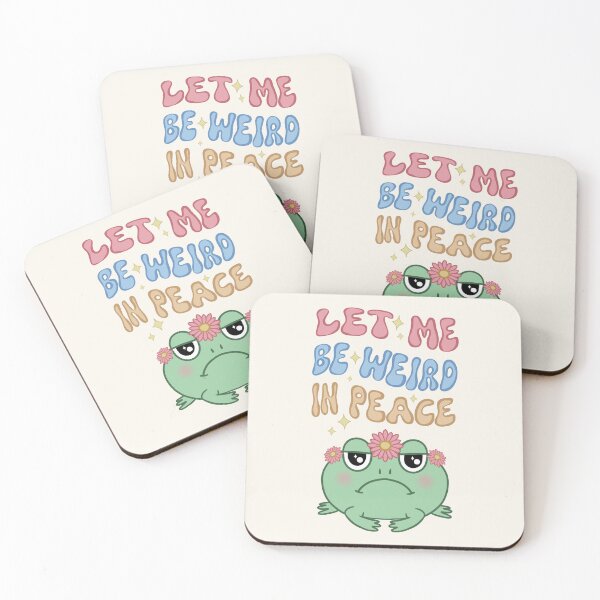 Item preview, Let Me Be Weird, Cute Round Grumpy Frog designed and sold by velvetearth.