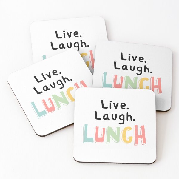 Item preview, Live. Laugh. LUNCH. Colorful block letter design designed and sold by Teribelle.