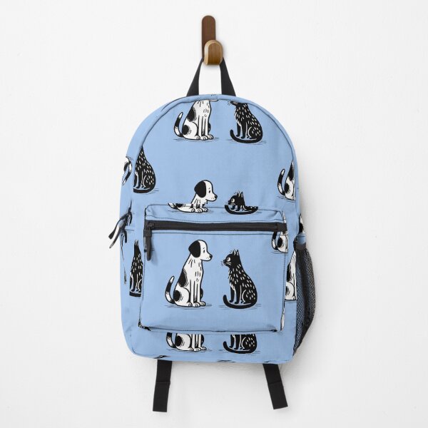 Item preview, white dog and black cat designed and sold by Mike Kiev art.