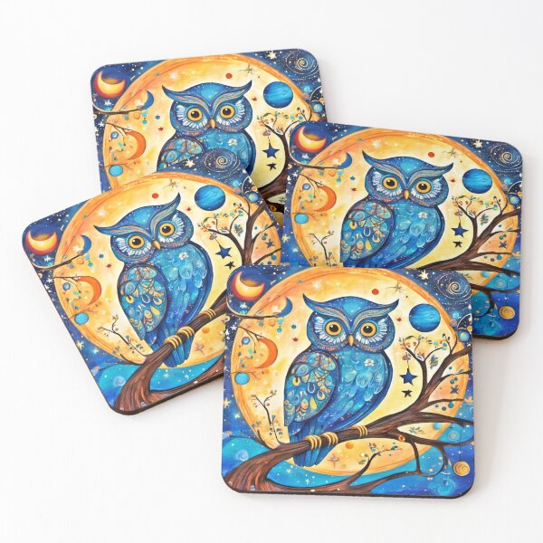 Item preview, Owl and Celestial Wonders: Artistic Beauty designed and sold by Health And Fitness Posts e-Store.