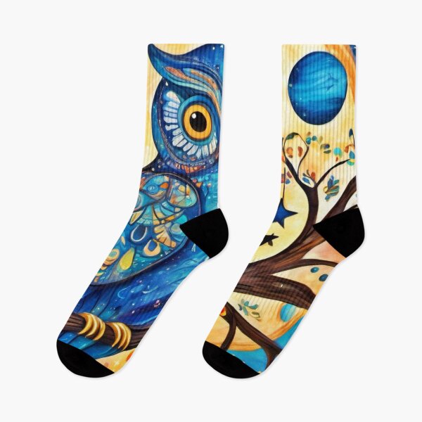 Item preview, Owl and Celestial Wonders: Artistic Beauty designed and sold by Health And Fitness Posts e-Store.