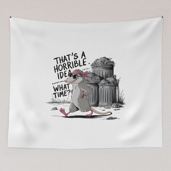 Item preview, That's a Horrible Idea, What Time? Possum, Funny, Humor, FunnyFits70, designed and sold by FunnyFits70.