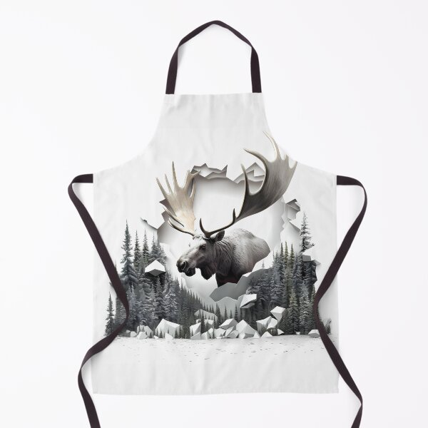 Item preview, 3D Moose in a Forest Wall Hole designed and sold by Magnuna.