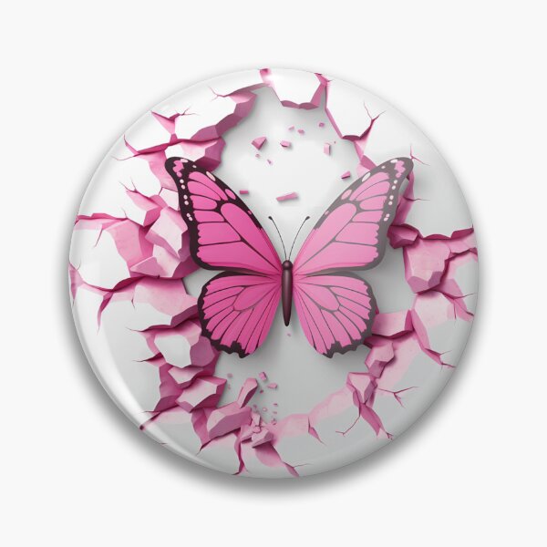 Item preview, 3D Pink Butterfly in a Wall Hole designed and sold by Magnuna.