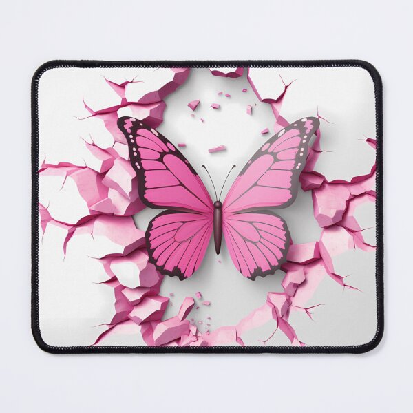 Item preview, 3D Pink Butterfly in a Wall Hole designed and sold by Magnuna.