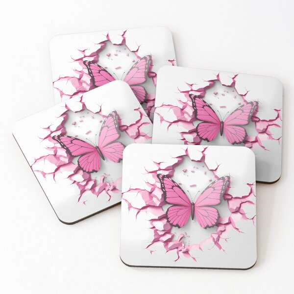 Item preview, 3D Pink Butterfly in a Wall Hole designed and sold by Magnuna.