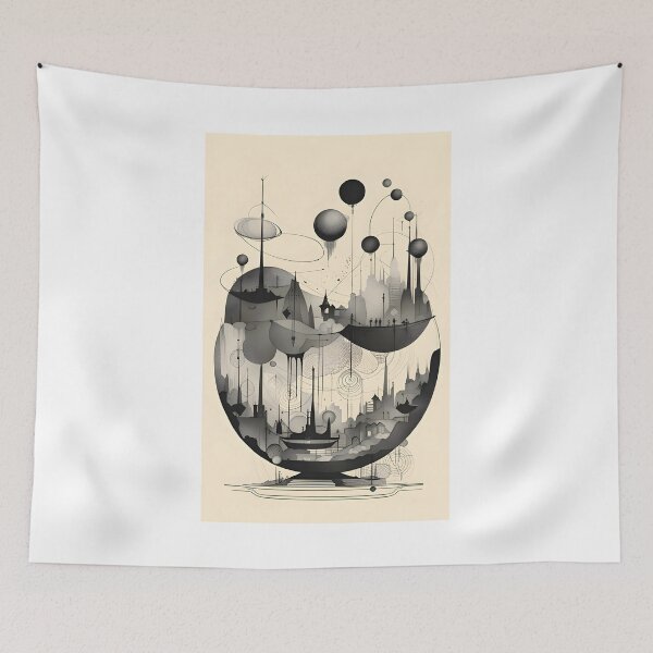 Item preview, Abstract spherical geometry city designed and sold by K1ndo.