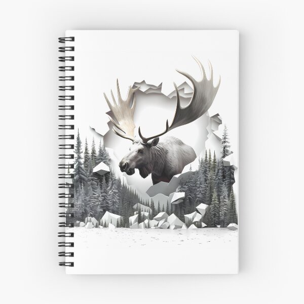 Item preview, 3D Moose in a Forest Wall Hole designed and sold by Magnuna.