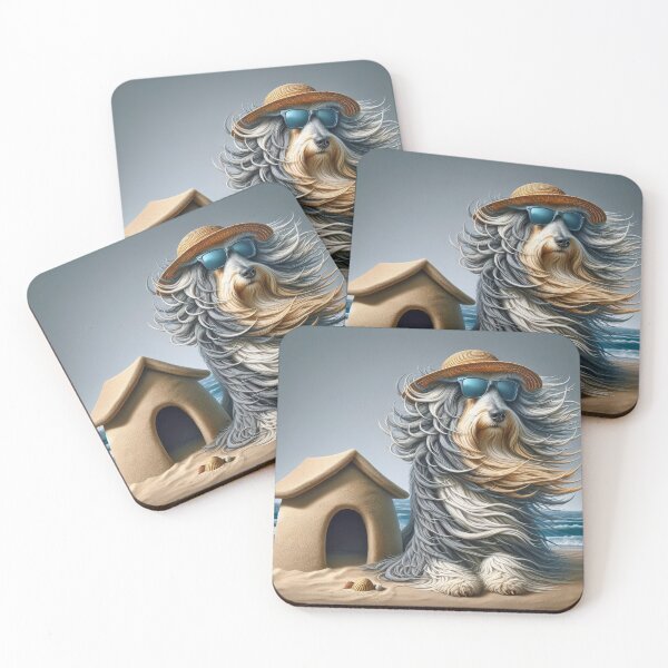 Item preview, Bearde Collie At the Beach designed and sold by Maria Dryfhout.