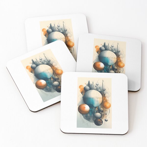 Item preview, Abstract city of orbs and structures designed and sold by K1ndo.