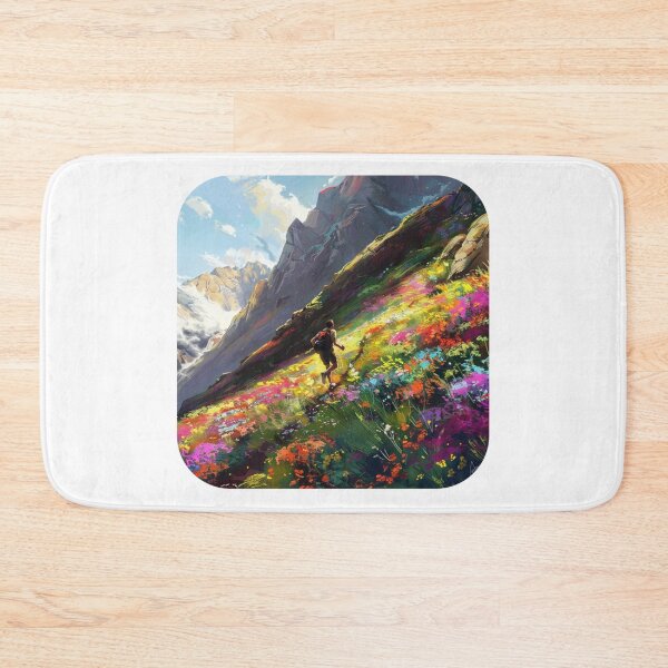 Item preview, Man running trough the flowers of spring designed and sold by Dadziosz.