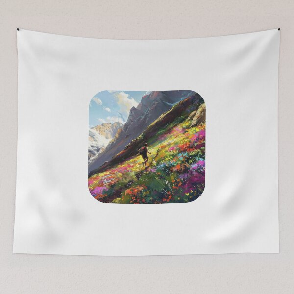 Item preview, Man running trough the flowers of spring designed and sold by Dadziosz.