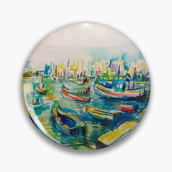 Item preview, Marsaxlokk Harbour , Malta , Watercolour Inks designed and sold by Luke Bailey.