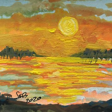 Artwork thumbnail, Sunset and the Nile by DoniaAlSaleh