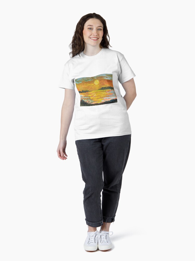 Thumbnail 4 of 7, Classic T-Shirt, Sunset and the Nile designed and sold by DoniaAlSaleh.