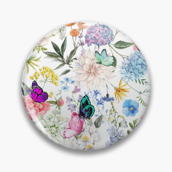Artikelvorschau, Bunte Blumen und Schmetterlinge entworfen und verkauft von tomorrowsart.