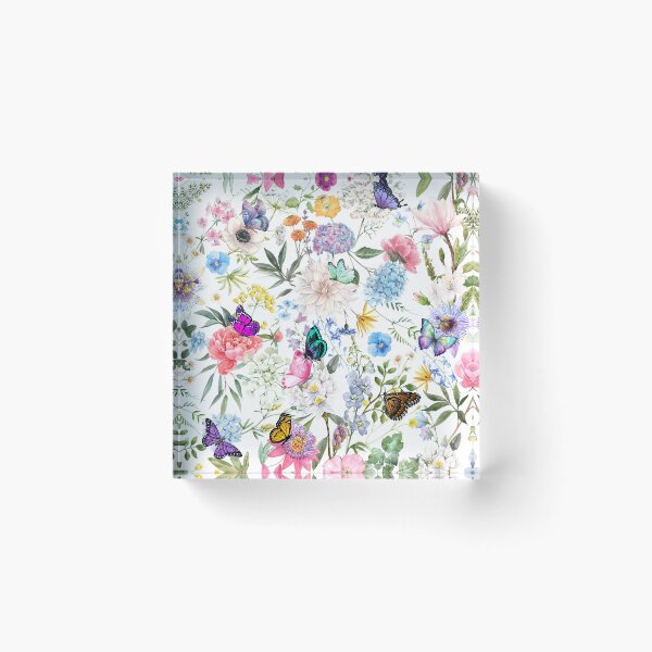 Artikelvorschau, Bunte Blumen und Schmetterlinge entworfen und verkauft von tomorrowsart.