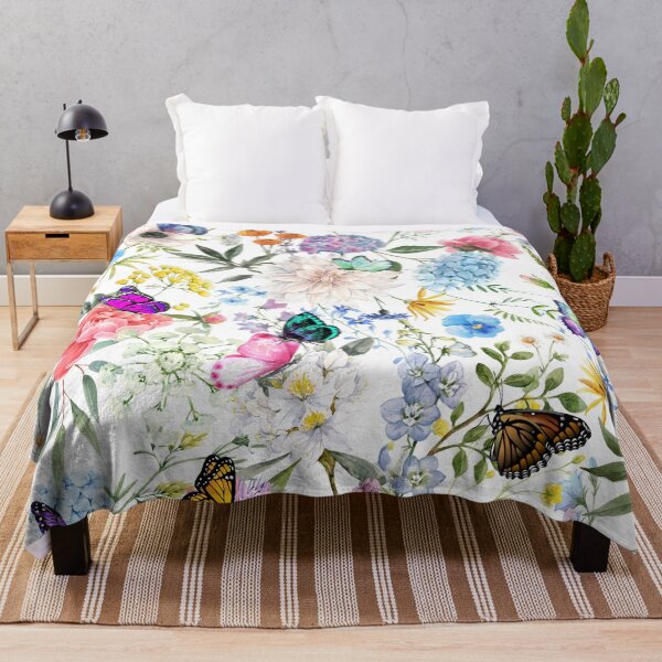 Artikelvorschau, Bunte Blumen und Schmetterlinge entworfen und verkauft von tomorrowsart.