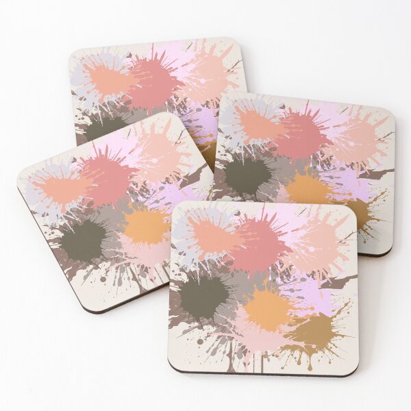Item preview,  Modern Abstract Pattern Ink Splots Pastel Pink Peach Colorful Palette designed and sold by MirabiliaMagpie.