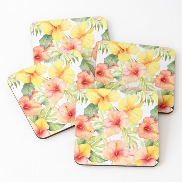 Item preview, Tropical Hibiscus Flower Design, Summer Botanical Print designed and sold by madtoyman.