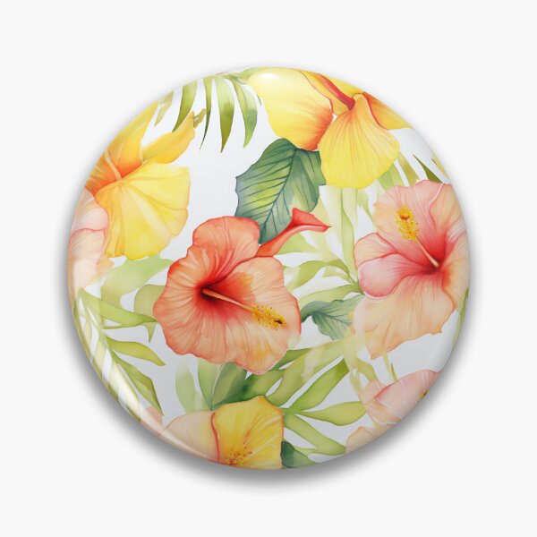 Item preview, Tropical Hibiscus Flower Design, Summer Botanical Print designed and sold by madtoyman.