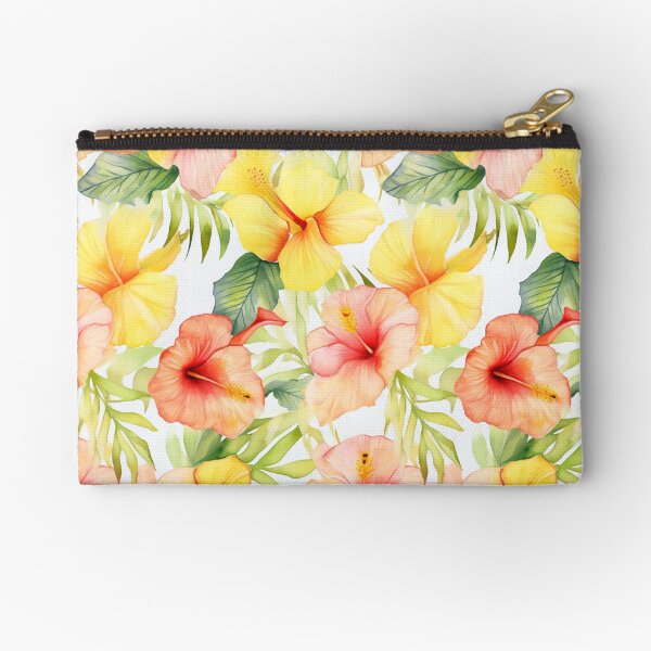 Vista previa del artículo con la obra «Diseño de flores de hibisco tropical, estampado botánico de verano», diseñado y vendido por madtoyman.