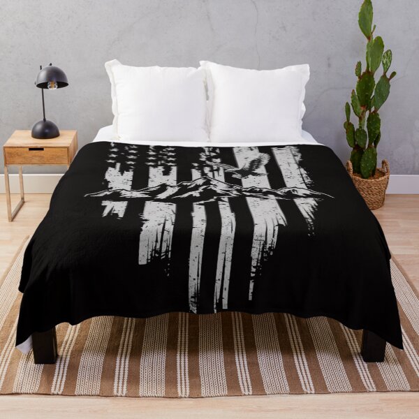 Item preview, Eagle & Mountain Wilderness - Monochrome Camping & Outdoor Adventure Shirt designed and sold by HOMEDESIGNPRINT.