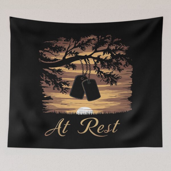 Item preview, At Rest Armed Forces Day Memorial Day Veterans Day USA designed and sold by Quirky Shirts.
