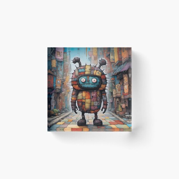 Item preview, Patchwork Colorful Cute Creature Funny designed and sold by ShaViArt.