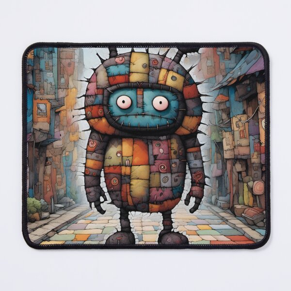 Item preview, Patchwork Colorful Cute Creature Funny designed and sold by ShaViArt.