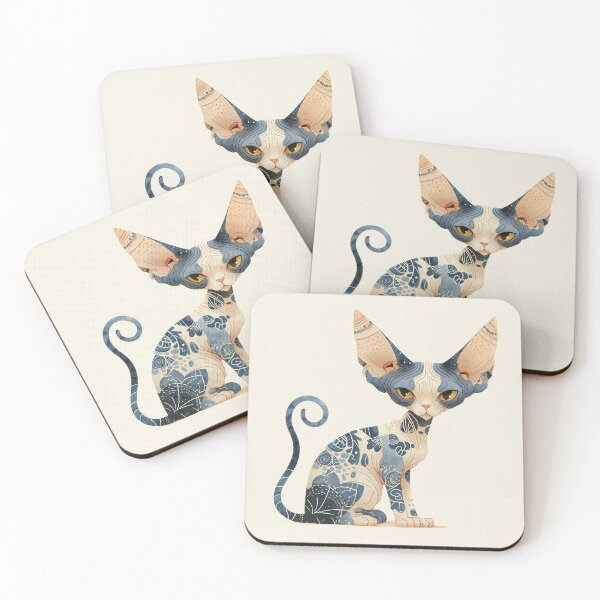 Item preview, Intricate Floral Pattern Sphynx Kitten - for all Cat Lovers designed and sold by madtoyman.