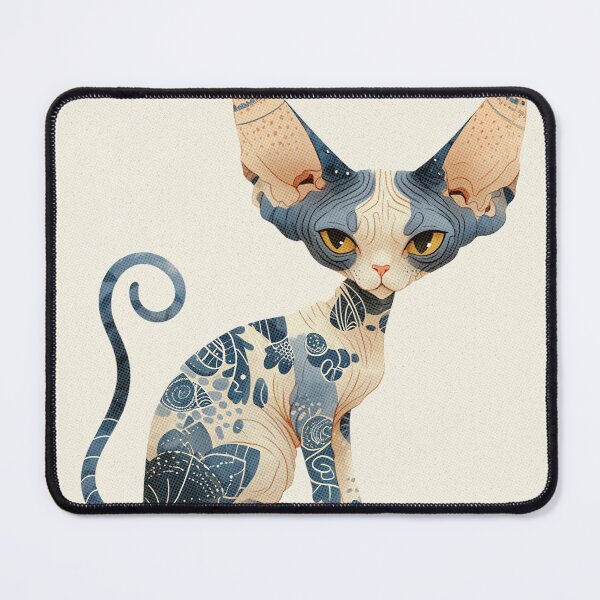 Item preview, Intricate Floral Pattern Sphynx Kitten - for all Cat Lovers designed and sold by madtoyman.