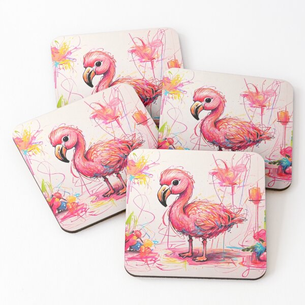 Item preview, Crayon Flamingo designed and sold by NeatThingLover.