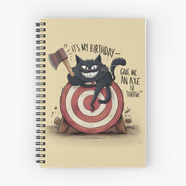 Item preview, It's My Birthday Funny Axe Throwing cat Lover Famer Party designed and sold by FurRealStudioCo.