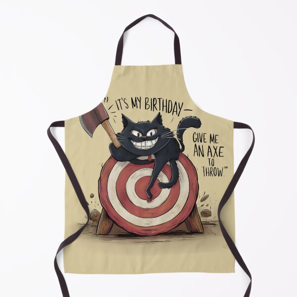 Item preview, It's My Birthday Funny Axe Throwing cat Lover Famer Party designed and sold by bluel_evin.