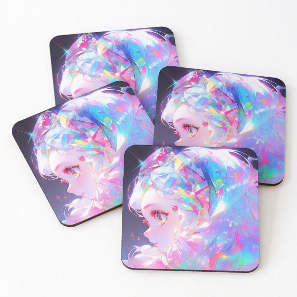 Item preview, Radiant Reflective Crystal Shimmer Anime Girl designed and sold by bubblegoth.