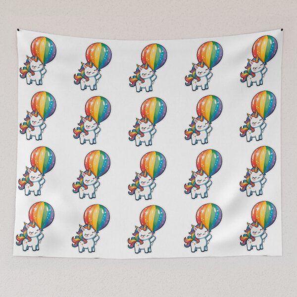 Item preview, Cute Unicorn & balloon designed and sold by RoseAIArtRhythm.
